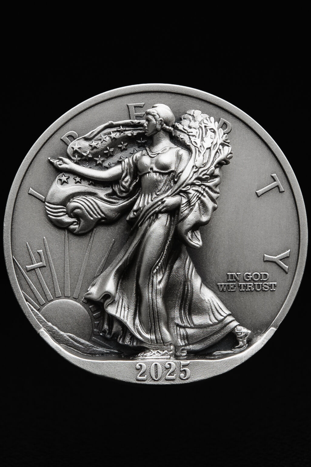 2025 $1 5 oz Silver Eagle Type 2 Coming to Life NGC MS70 Antiqued Advanced Releases Gaudioso Signed X Mint Label