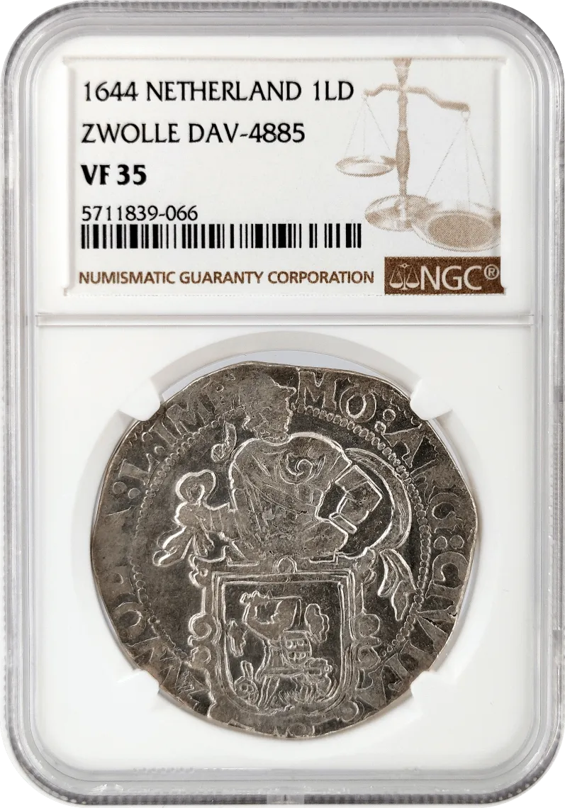 Netherlands 1LD Lion Dollar NGC VF35