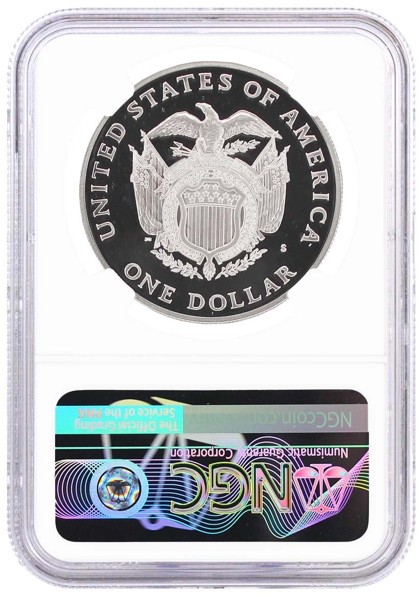 1994 S $1 Proof Silver U.S. Capitol Bicentennial NGC PF70 UCAM Mercanti Signed U.S. Mint Engraver Series Masters Collection