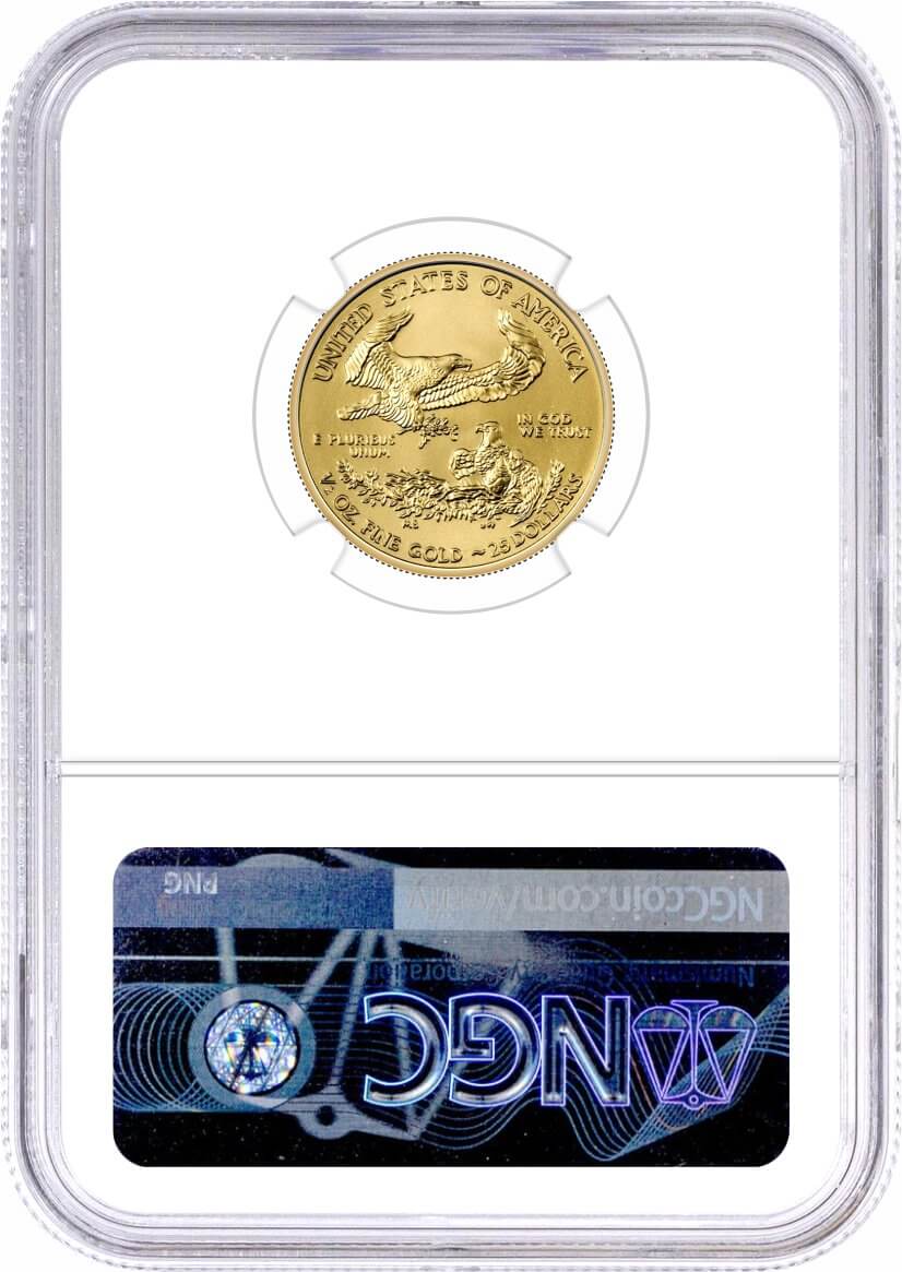 1993 $10 1/4 oz Gold Eagle NGC MS70 Frost (Busiek) Signed U.S. Mint Designer Series