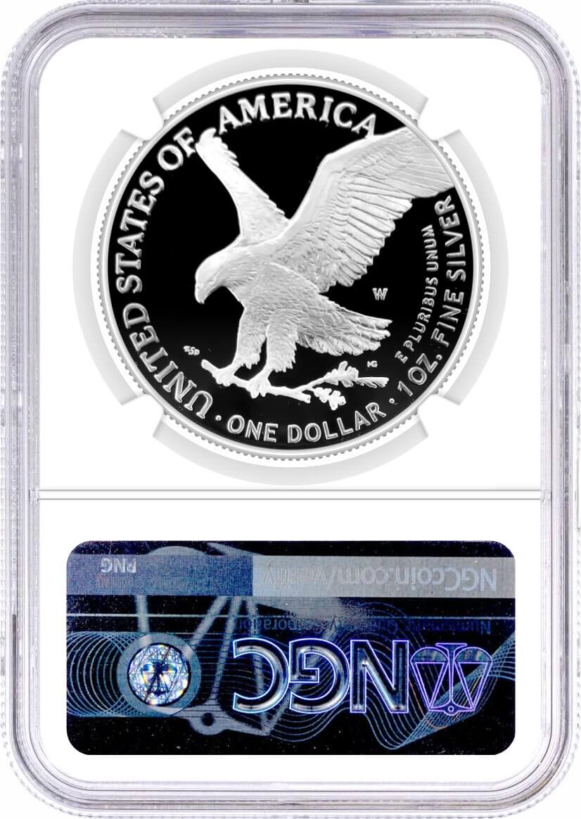 2023 W $1 1 oz Proof Silver Eagle Duo PCGS PR70/NGC PF70 First Day of Issue Damstra Signed MDS/Gaudioso Signed MES