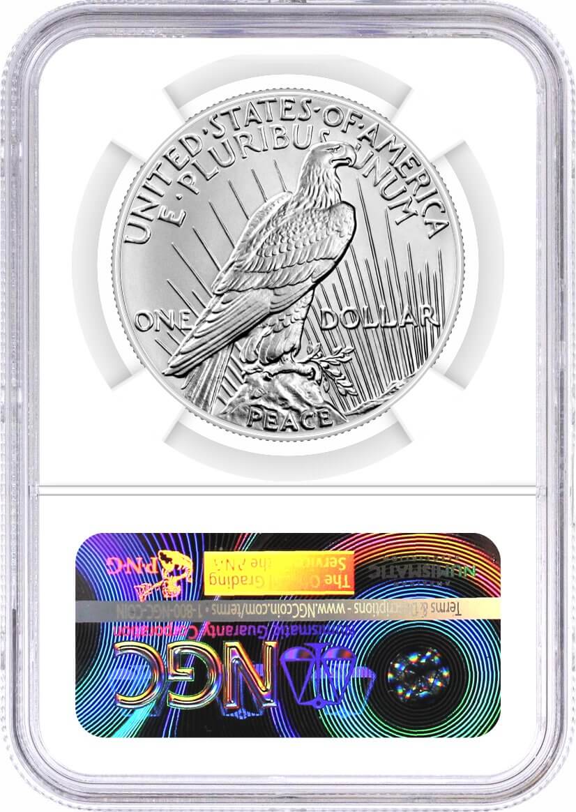 2023 $1 Uncirculated Silver Morgan Dollar and Peace Dollar 2 Coin Set NGC MS70 Advance Releases Ryder Signed U.S. Mint Designer Series