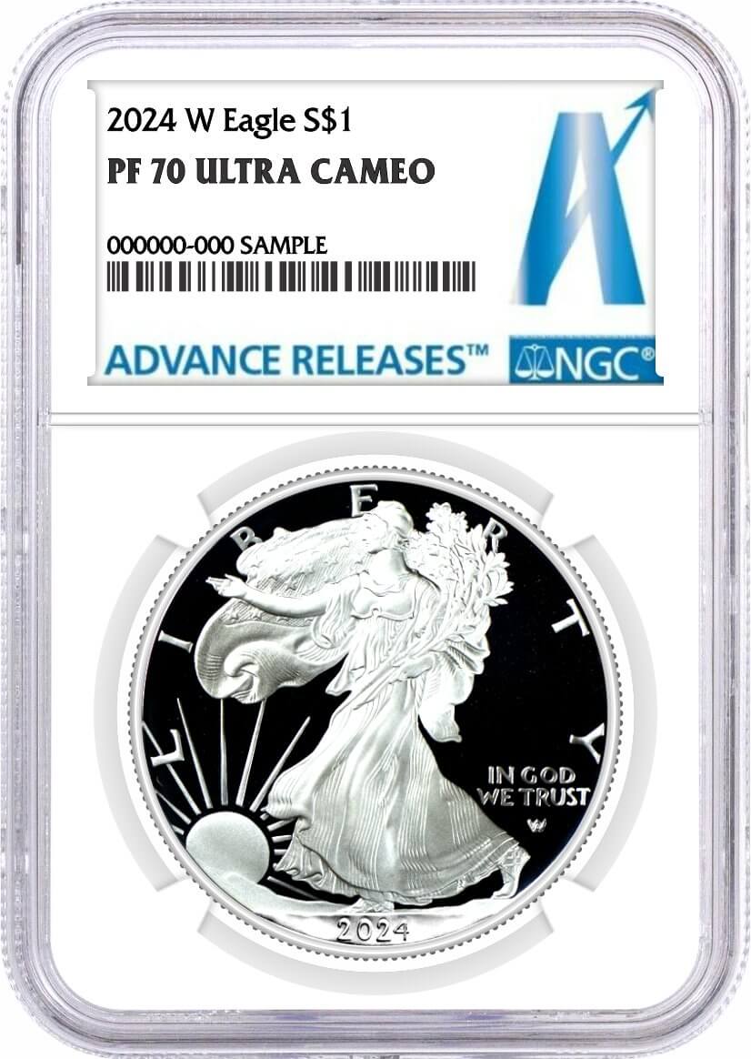 2024 W $1 1 oz Proof Silver Eagle Congratulations Set NGC PF70 Ultra Cameo Advance Releases A Label