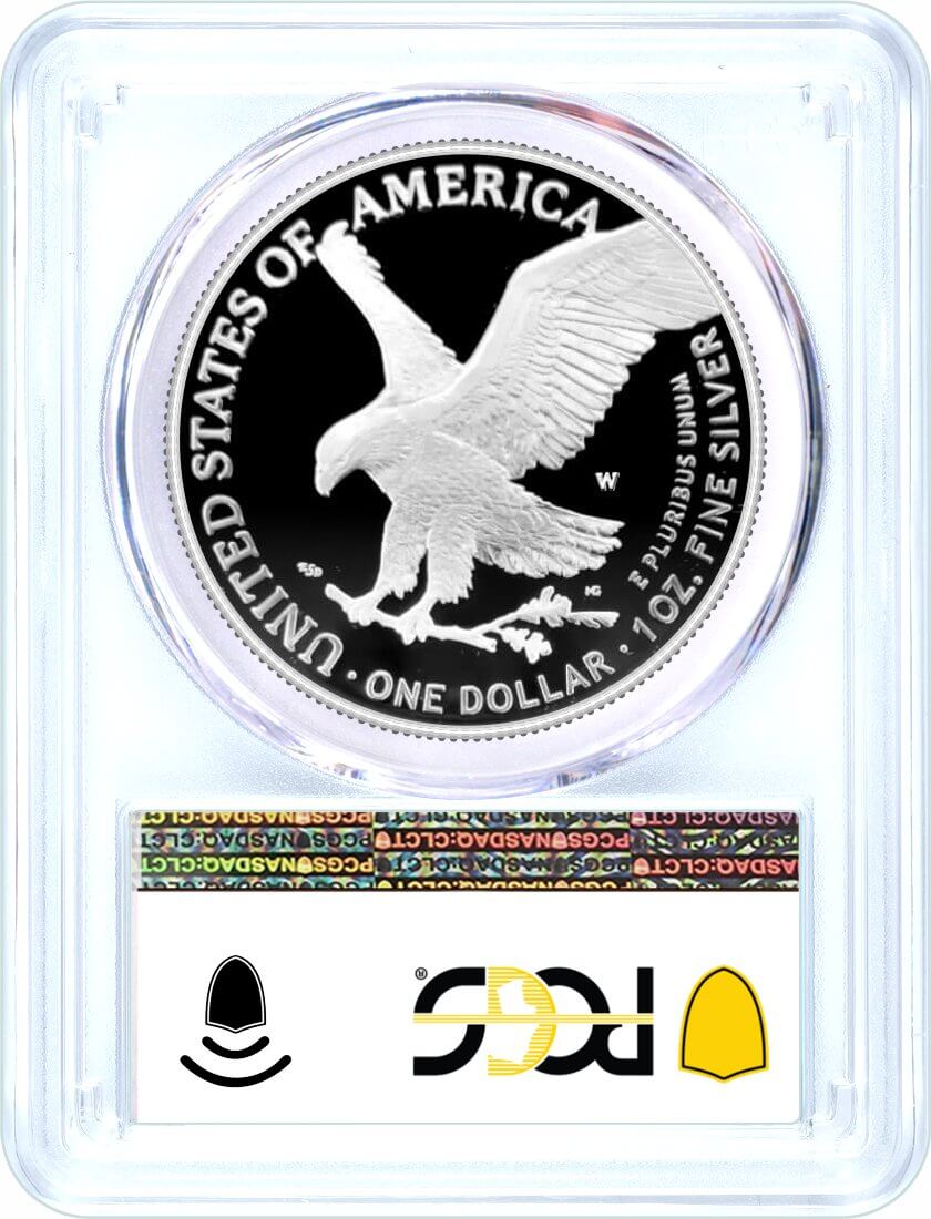 2024 W $1 1 oz Proof Silver Eagle Congratulations Set PCGS PR70 DCAM First Day of Issue Struck at West Point Mint Label