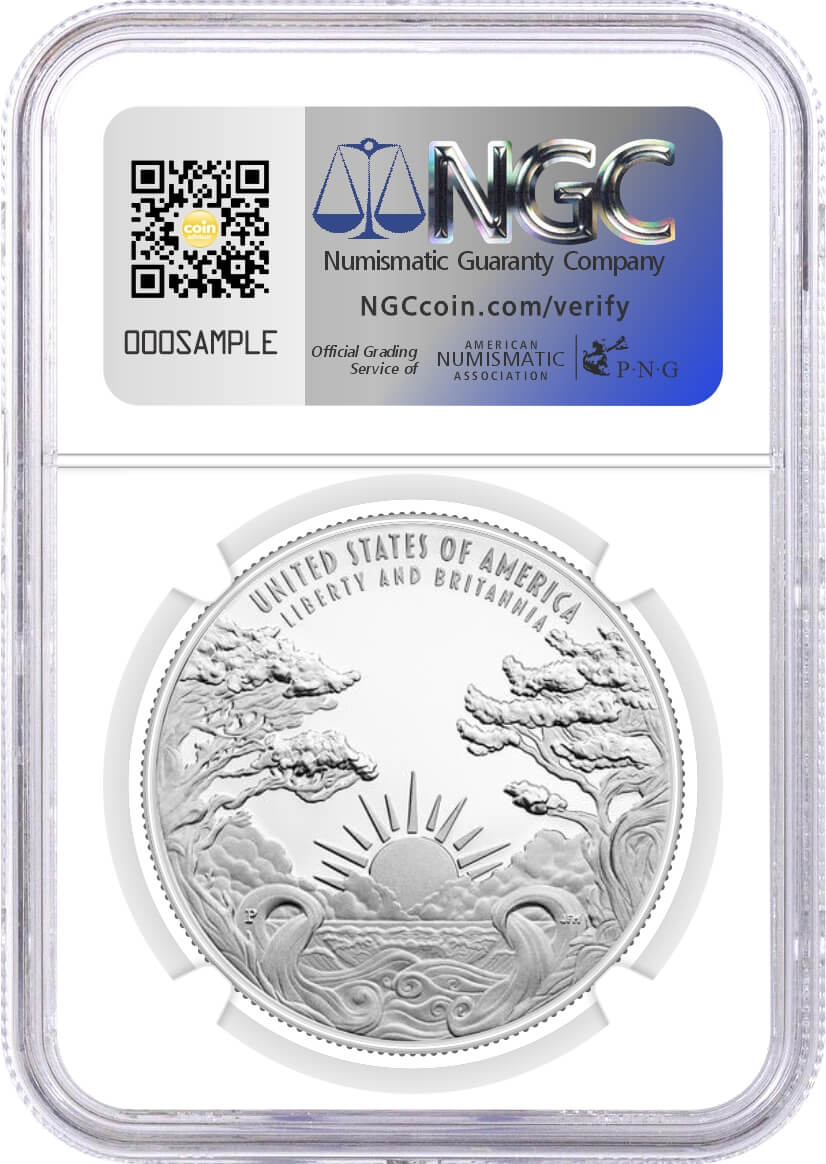 2024 P United States 1oz Liberty and Britannia .999 Fine Silver Medal NGC PF70 UCAM First Day of Issue Summers Signed