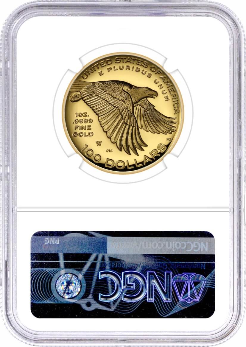 2017 W $100 24K 1 oz High Relief Proof Gold American Liberty 2024 West Point Mint Hoard NGC PF70 Ultra Cameo Gaudioso Signed U.S. Mint Engraver Series