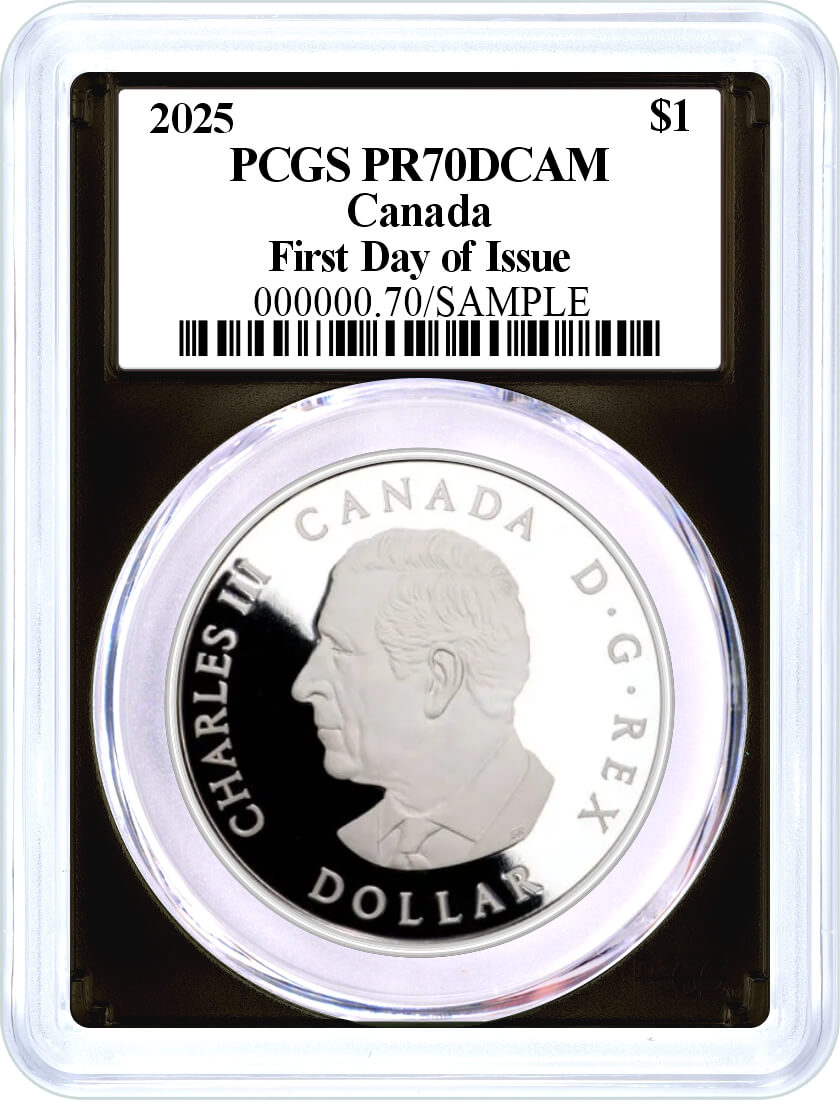 2025 $1 Canada 1 oz Proof Silver Peace Dollar PCGS PR70 DCAM First Day of Issue Rosati Signed Label