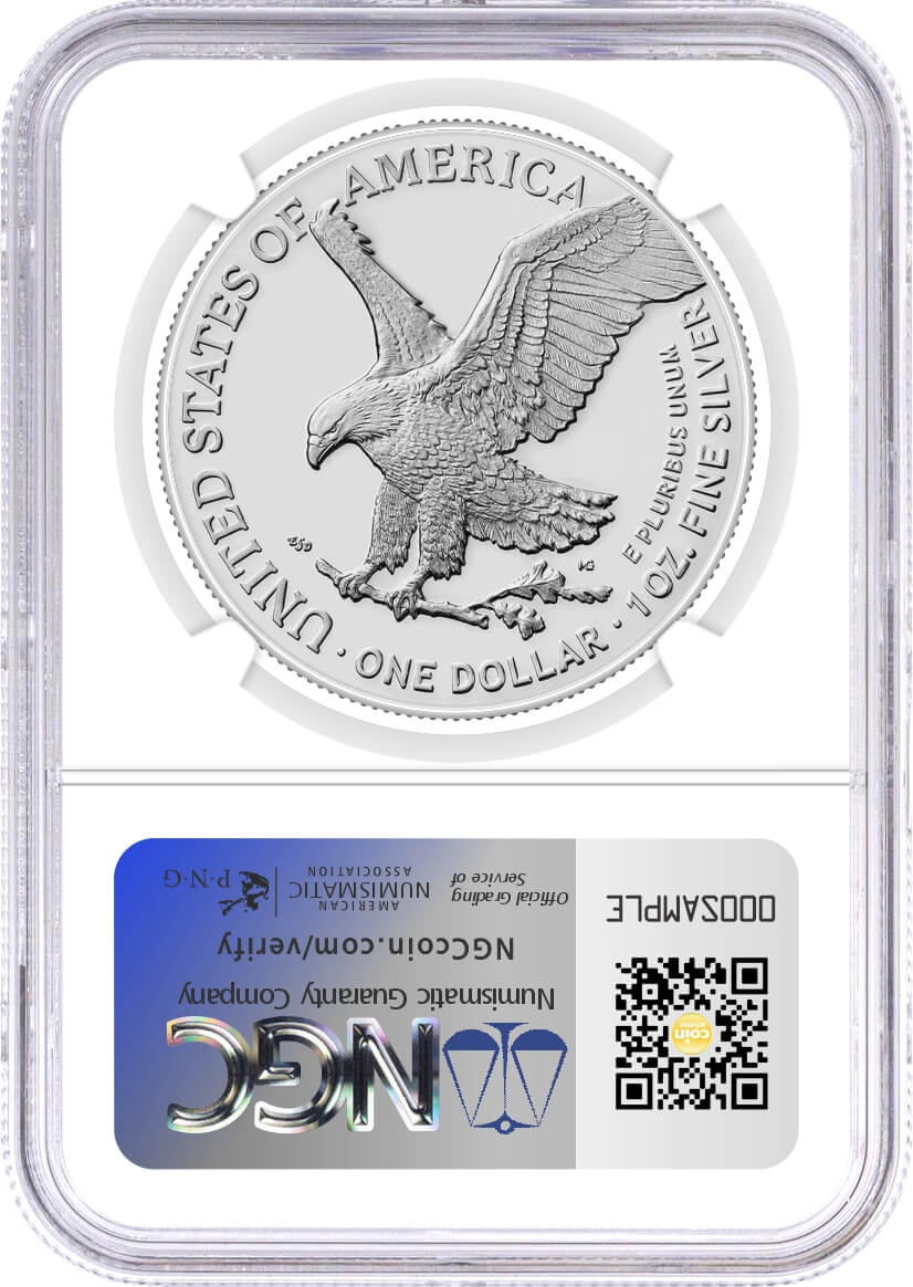 2025 (W) $1 Silver Eagle Struck at West Point NGC MS70 First Day of Issue Gaudioso Signed U.S. Mint Engraver Series