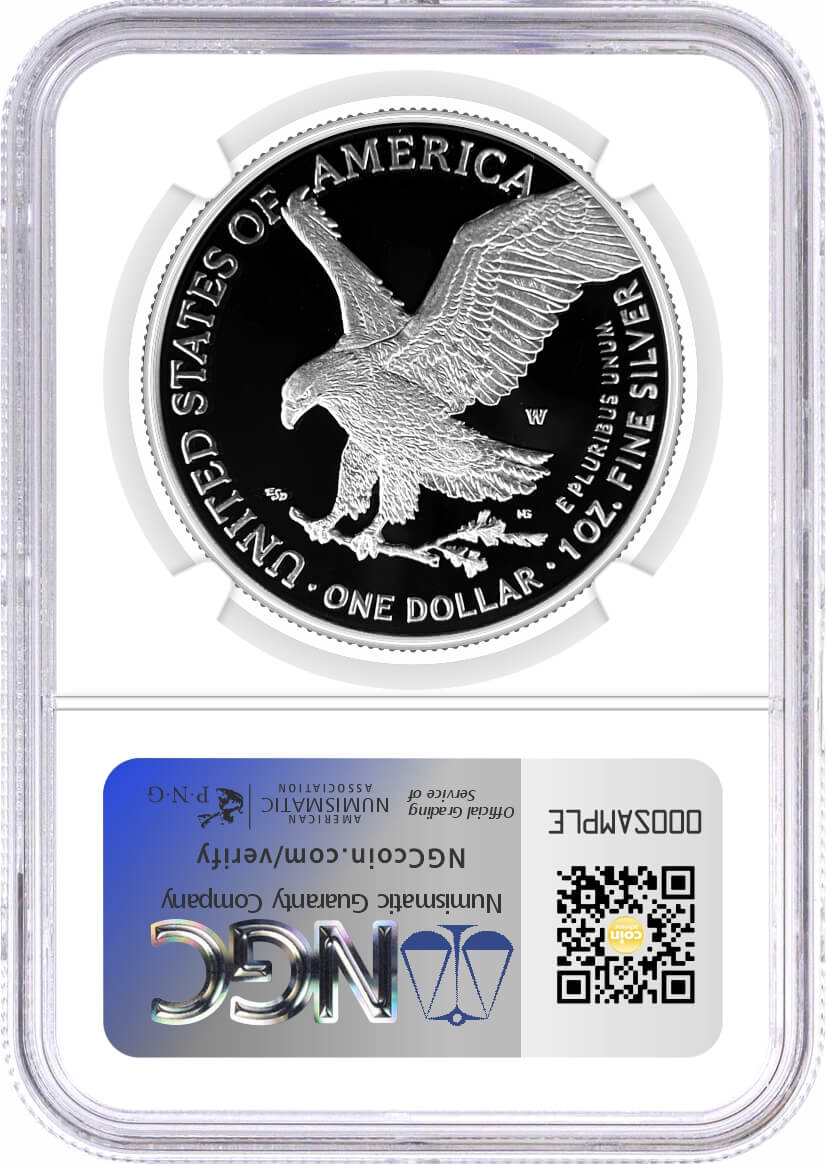 2025 W $1 1 oz Proof Silver Eagle NGC PF70 UCAM First Day of Issue Gaudioso Signed U.S. Mint Engraver Series