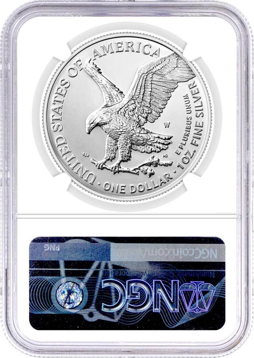 2025 W $1 1 oz Burnished Silver Eagle NGC MS70 Advance Releases Gaudioso Signed U.S. Mint Engraver Series