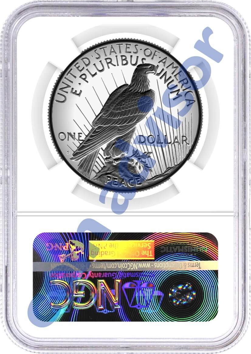 2023 S $1 Reverse Proof Morgan Dollar and Peace Dollar 2 Coin Set NGC Reverse PF70 Advance Releases Ryder Signed U.S. Mint Designer Series