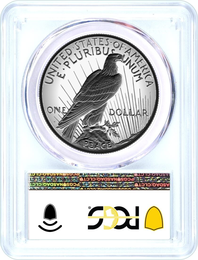 2024 S $1 Reverse Proof Silver Morgan Dollar and Peace Dollar 2-Coin Set PCGS PR70 Advanced Release Flag Label
