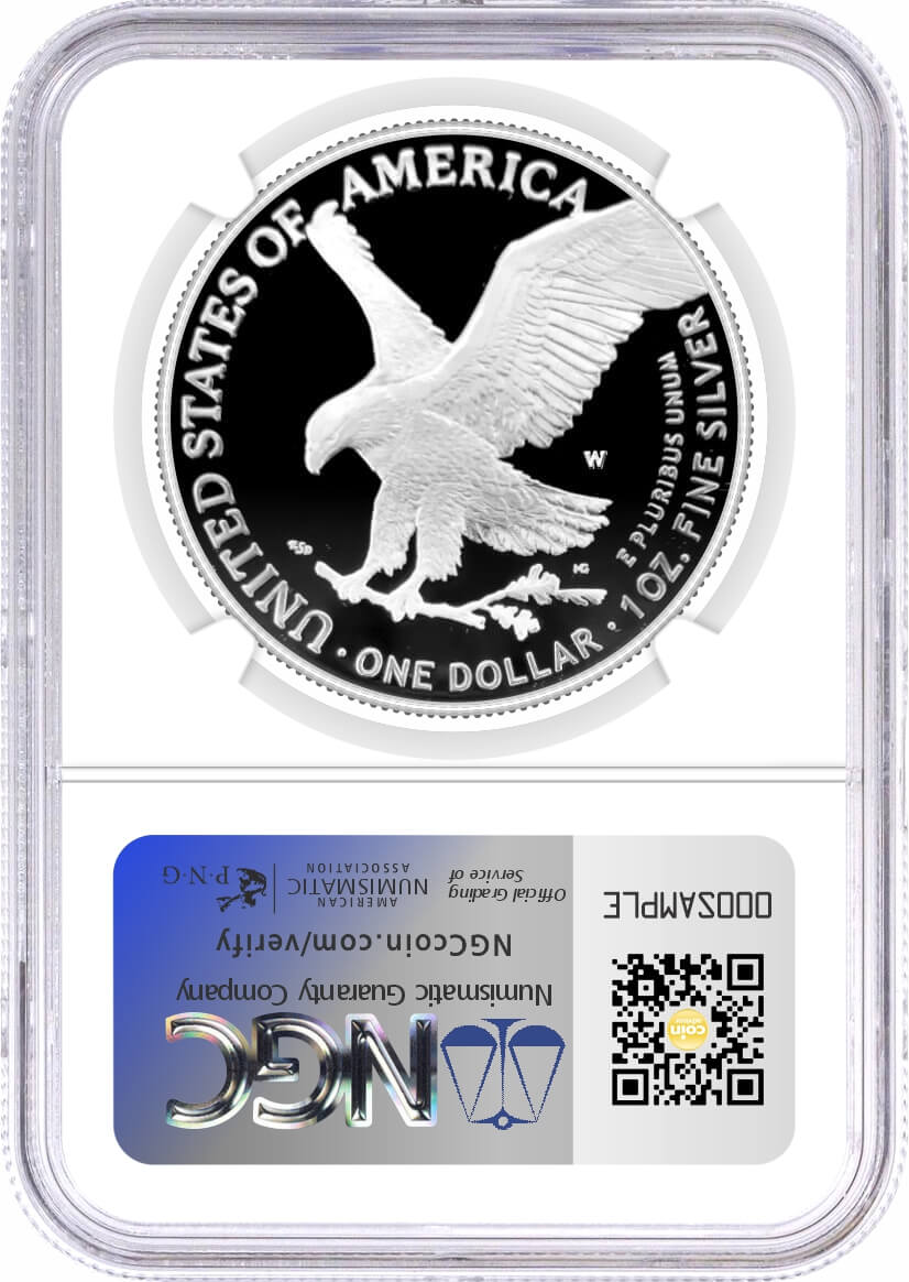 2024 W $1 1 oz Proof Silver Eagle NGC PF70 Ultra Cameo Early Releases Blue Label