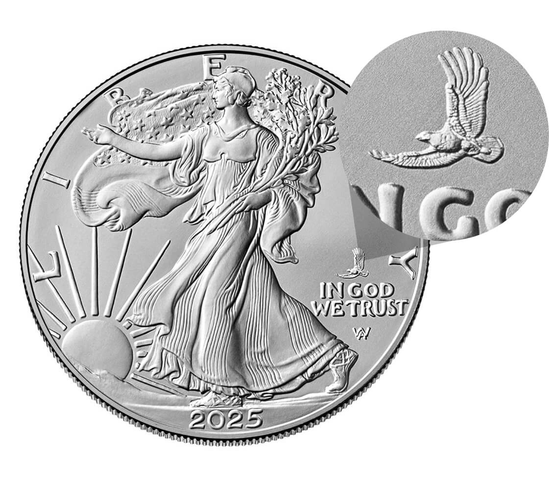 2025 (P) Silver Eagle First Eagle Privy Release One of First 50,000 Issued NGC MS70 8th Era Label