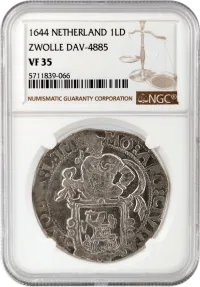 Netherlands 1LD Lion Dollar NGC VF35