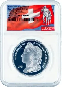 2021 Switzerland Swiss Shooting Festival Silver 50F Hab-112a NGC PF70 UCAM