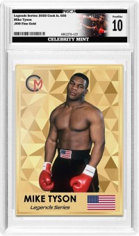 2023 $5 Cook Islands 1/2g  .999 Gold Foil Card Mike Tyson Legends Series NGCX PL10