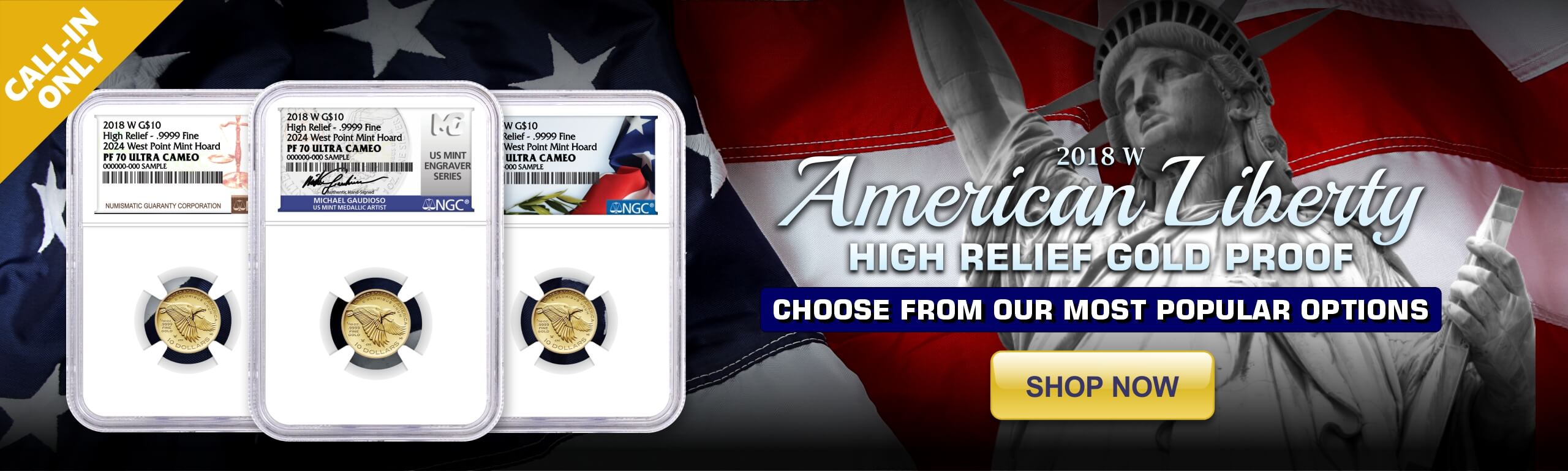 2018 W $10 American Liberty High Relief Gold Coin West Point Mint Hoard